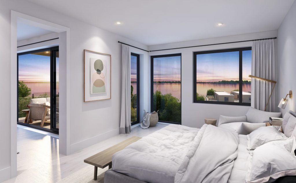 Artist's rendition of one of the bedrooms at Fenelon Lakes Club.