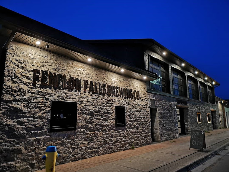 Photo of the exterior of Fenelon Falls Brewing Co. in Fenelon Falls Ontario